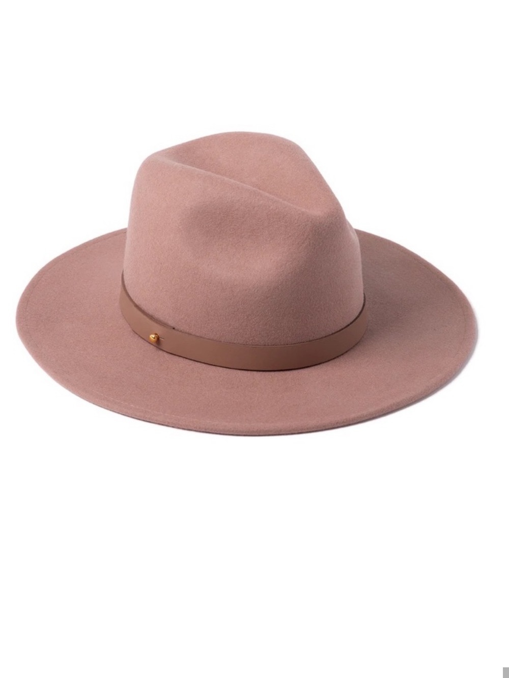 Lack of Color Women's Fleur Wide Brim Fedora Hat - Dusty Rose size Small